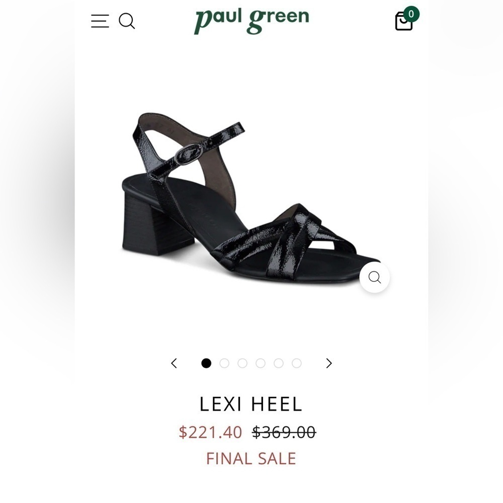 Paul Green Lexi Sandal black size 4.5 / 7